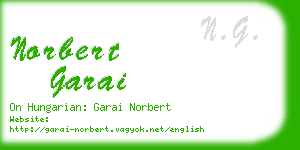 norbert garai business card